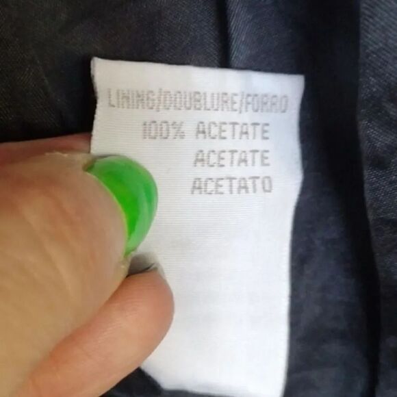 VTG 90s Classic Black Fitted Single Breasted Blazer Jacket Size 8 - Picture 14 of 16